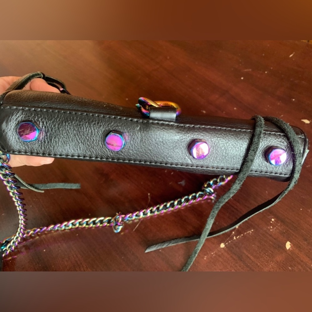 Rebecca Minkoff Mini MAC Oil Slick Iridescent Crossbody Shoulder Bag Purse - Picture 13 of 16